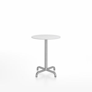 20-06 Round Cafe Table bar height tables Emeco 24” White HPL 