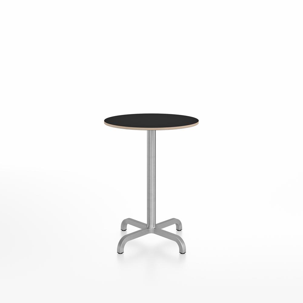 20-06 Round Cafe Table bar height tables Emeco 24” Black Laminate Plywood 