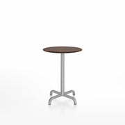 20-06 Round Cafe Table bar height tables Emeco 24” Walnut Wood 