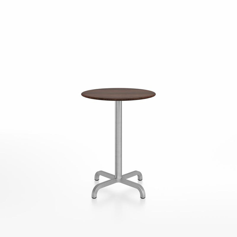 20-06 Round Cafe Table bar height tables Emeco 24” Walnut Wood 
