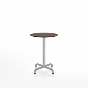 20-06 Round Cafe Table bar height tables Emeco 24” Walnut Wood 