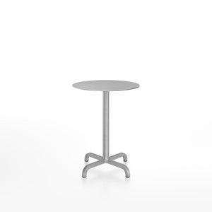 20-06 Round Cafe Table bar height tables Emeco 24” Brushed Aluminum 