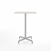 20-06 Square Bar-Height Table bar height tables Emeco 30” White Laminate Plywood 