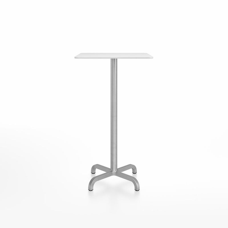 20-06 Square Bar-Height Table bar height tables Emeco 24” White HPL 