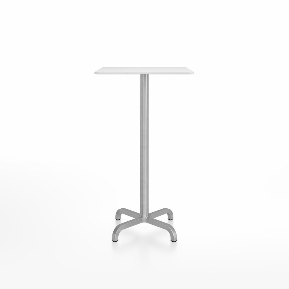 20-06 Square Bar-Height Table bar height tables Emeco 24” White HPL 