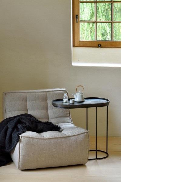 Graphite Organic Oblong Glass Tray Tray Ethnicraft 