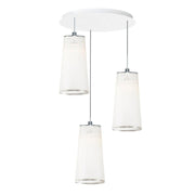 Solis Chandelier 3-Light Pendant hanging lamps Pablo 24" White 