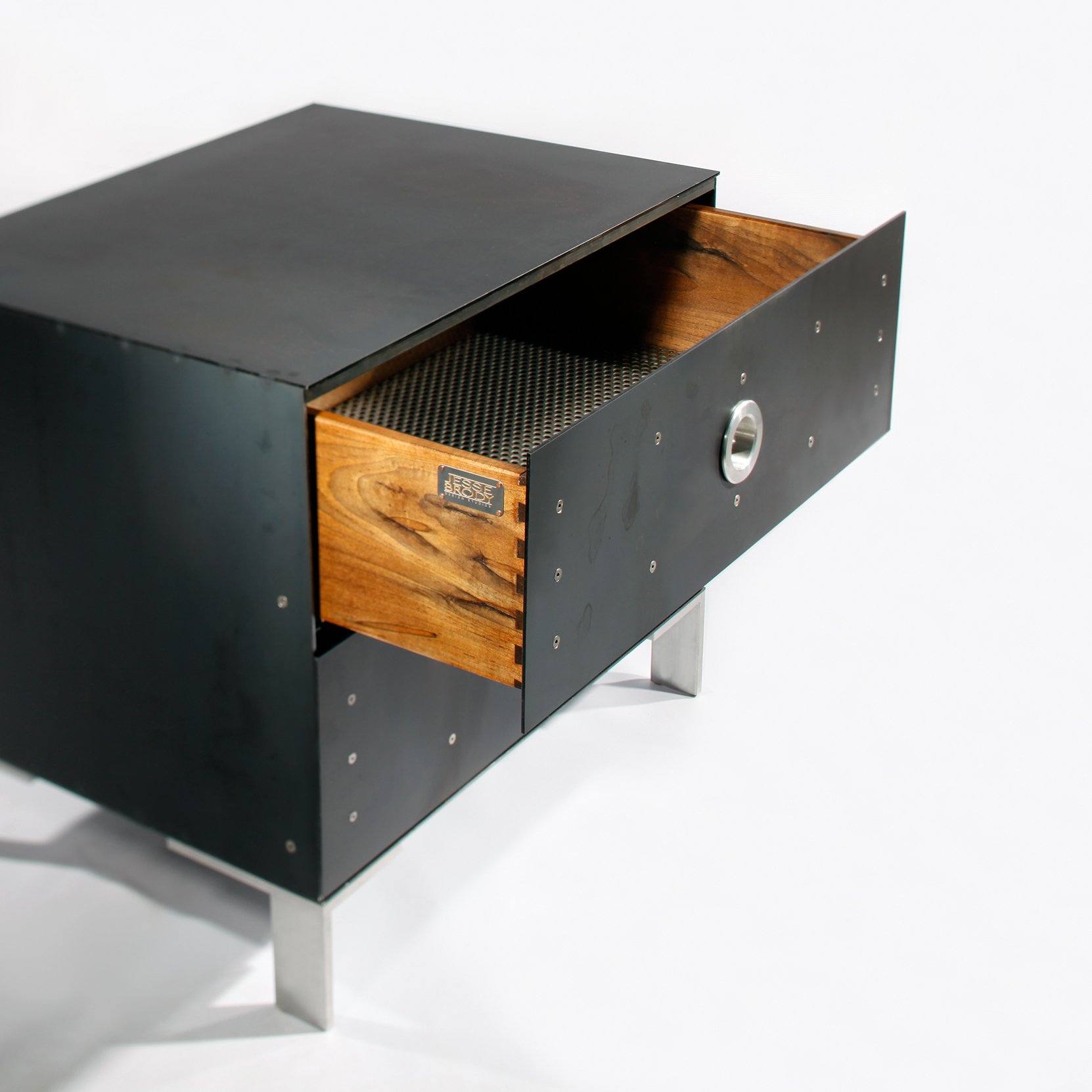 Fleet Night Stand - Hot-Rolled side/end table Jesse Brody Design Studios 