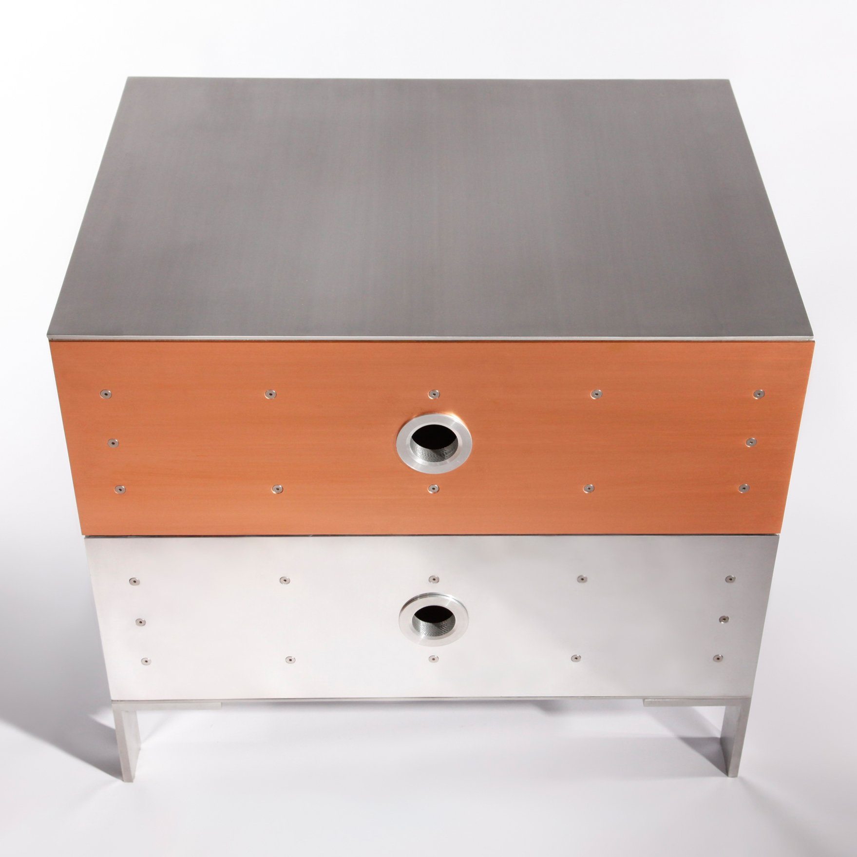 Fleet Night Stand - Aluminum side/end table Jesse Brody Design Studios 