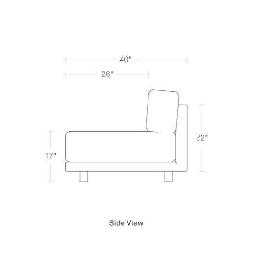 Sunday 65 Inches Armless Sofa sofa BluDot 