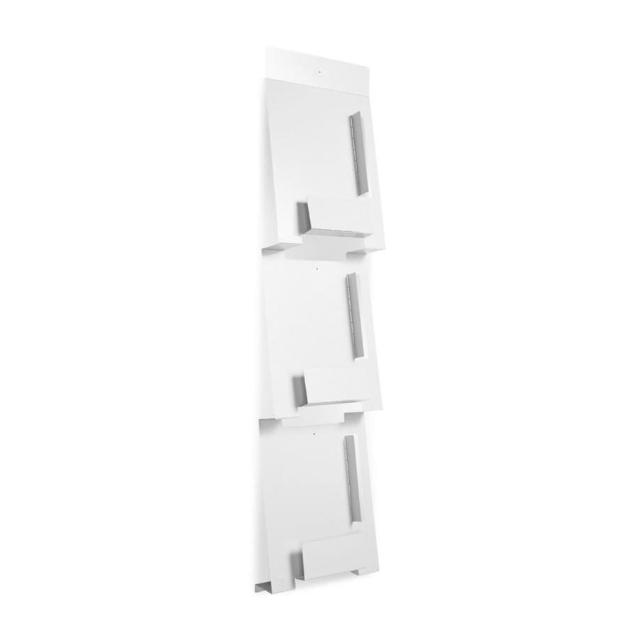 2D:3D Wall Magazine Rack magazine stand BluDot White 