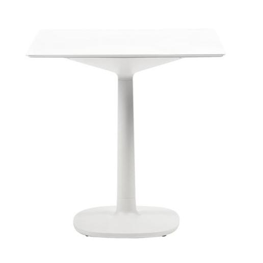 Multiplo Small Square Base Table - Square Top Tables Kartell Square Edge Glass Top White 