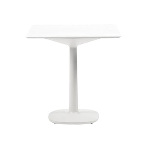 Multiplo Small Square Base Table - Square Top Tables Kartell Square Edge Glass Top White 