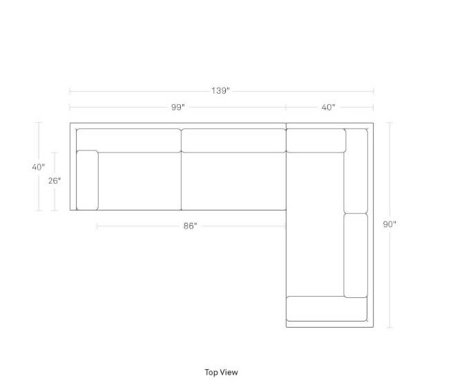 Sunday L Sectional Sofa sofa BluDot 