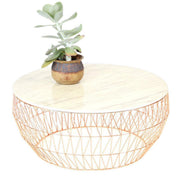 36” Coffee Table Coffee Tables Bend Goods Copper-White Marble 