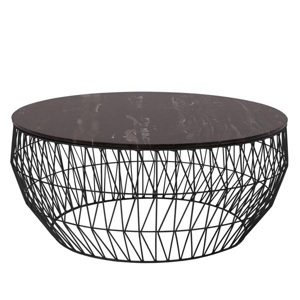 36” Coffee Table Coffee Tables Bend Goods Black Black Marble Top +$300.00 