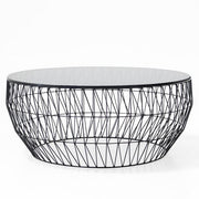 36” Coffee Table Coffee Tables Bend Goods Black Clear Glass Top +$160.00 