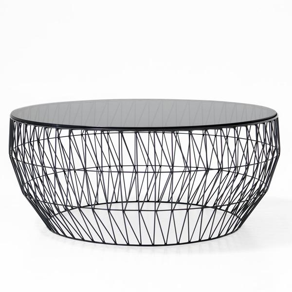 36” Coffee Table Coffee Tables Bend Goods Black Smoke Glass Top +$160.00 