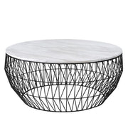 36” Coffee Table Coffee Tables Bend Goods Black White Marble Top (Indoor Use Only) +$300.00 