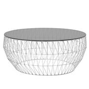 36” Coffee Table Coffee Tables Bend Goods Chrome Smoke Glass Top +$160.00 