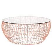 36” Coffee Table Coffee Tables Bend Goods Copper Clear Glass Top +$160.00 