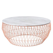 36” Coffee Table Coffee Tables Bend Goods Copper White Marble Top (Indoor Use Only) +$300.00 
