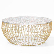 36” Coffee Table Coffee Tables Bend Goods Vintage Gold Terrazzo Top +$380.00 