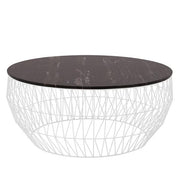 36” Coffee Table Coffee Tables Bend Goods White Black Marble Top +$300.00 