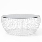 36” Coffee Table Coffee Tables Bend Goods White Clear Glass Top +$160.00 