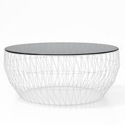 36” Coffee Table Coffee Tables Bend Goods White Smoke Glass Top +$160.00 