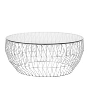 36” Coffee Table Coffee Tables Bend Goods Chrome Clear Glass Top +$160.00 