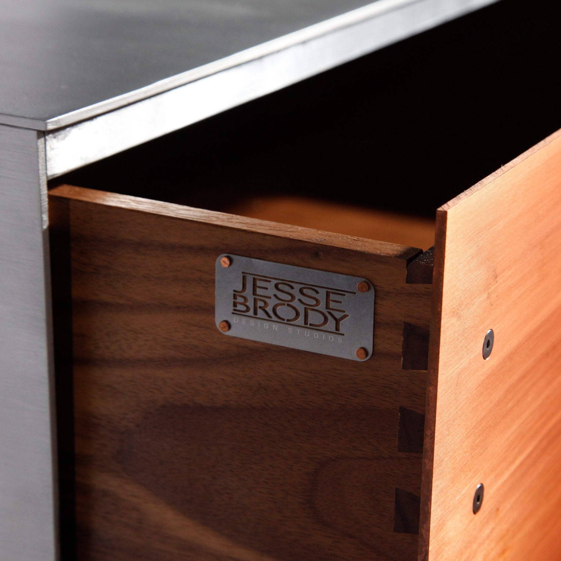 Fleet Night Stand - Aluminum side/end table Jesse Brody Design Studios 