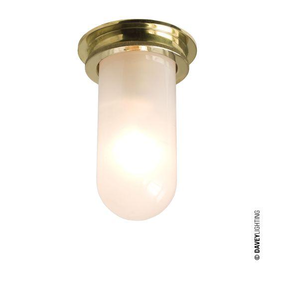 Weatherproof Ship&#39;s Well Glass Light Outdoor Lighting Original BTC Weathered Brass Clear Glass 