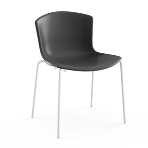 Bertoia Molded Shell Side Chair - Stacking Side/Dining Knoll Medium Grey White 