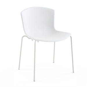 Bertoia Molded Shell Side Chair - Stacking Side/Dining Knoll White White 