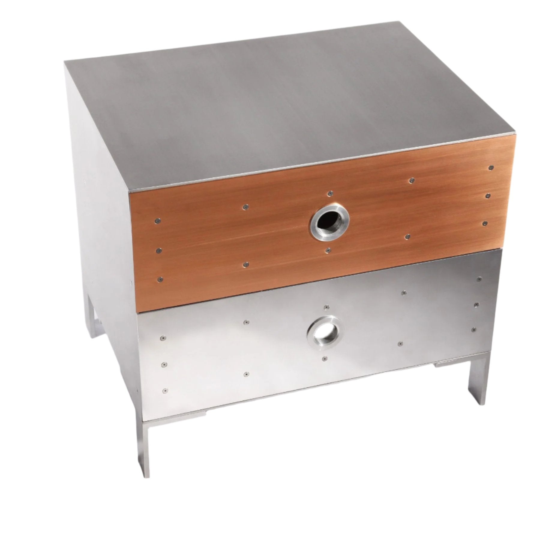 Fleet Night Stand - Aluminum side/end table Jesse Brody Design Studios 