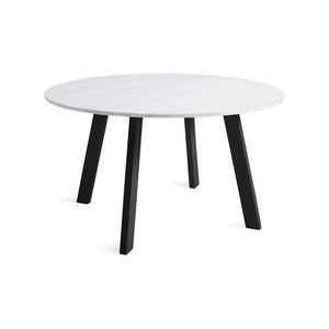 52 Inch Right Round Marble Dining Table Dining Tables BluDot 52" Black 