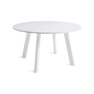 52 Inch Right Round Marble Dining Table Dining Tables BluDot 52" White 