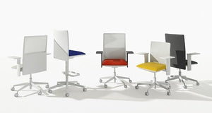 Planesit Chair With 5 Ways Swivel Base on Castors Chair Arper 