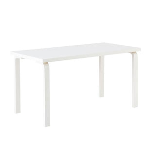 AALTO Table Rectangular 81A Tables Artek Top IKI White HPL | Legs and Edge Band White Lacquered + $180.00 