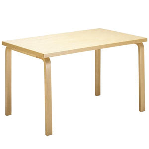 AALTO Table Rectangular 81B Tables Artek Top Birch Veneer | Legs and Edge Band Natural Lacquered + $135.00 