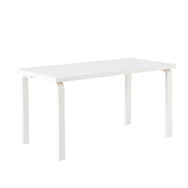 AALTO Table Rectangular 81B Tables Artek Top IKI White HPL | Legs and Edge Band White Lacquered + $185.00 