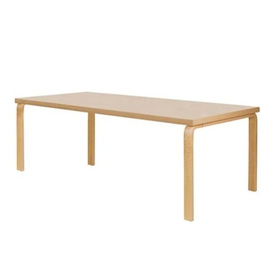 AALTO Table Rectangular 86A Tables Artek Top Birch Veneer | Legs and Edge Band Natural Lacquered 