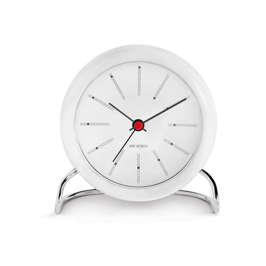 Bankers Alarm Clock, White — CA Modern Home