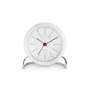 Bankers Alarm Clock, White Decor Arne Jacobsen 