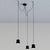 Gio Light Cluster Suspension Pendant Lights Artemide Black Dimmable 2-Wire 