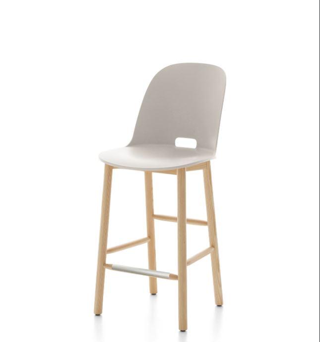 Alfi High-Back Counter Stool Stools Emeco White Ash 