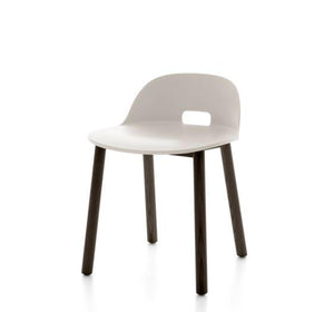 Alfi Low-Back Chair Side/Dining Emeco White Dark Ash 