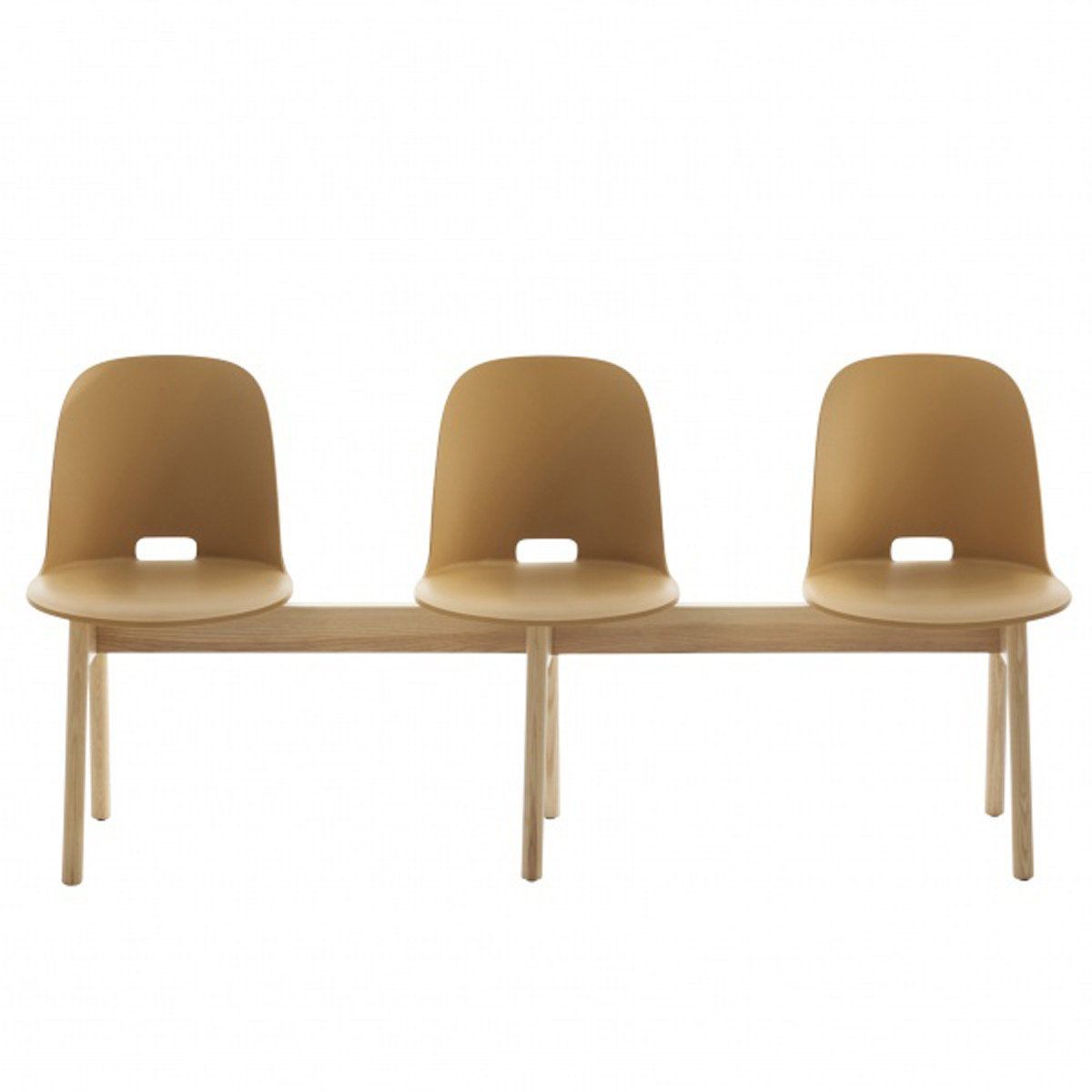 Alfi 3-Seat High Back Bench Benches Emeco Sand Ash 