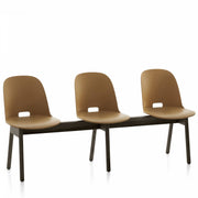 Alfi 3-Seat High Back Bench Benches Emeco Sand Dark Ash 